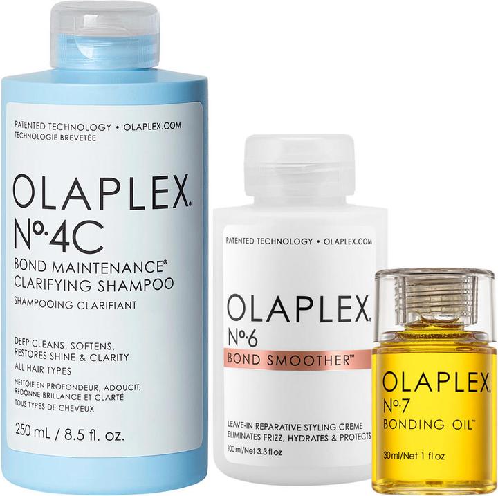 Image du produit Olaplex Protect & Shine Set No.4C Shampoo + No.6 Leave In + No.7 Huile capillaire (Kit de soins capillaires)