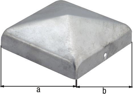 Actual product image GAH Post cap 100x100mm angular flat shape hot-dip galvanised