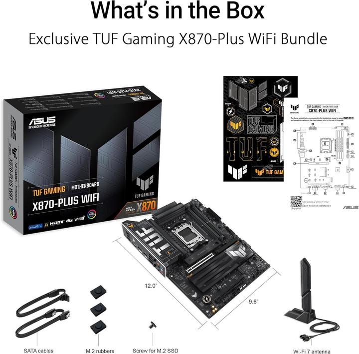 Produktbild ASUS TUF GAMING X870-PLUS WIFI (AMD X870, ATX)
