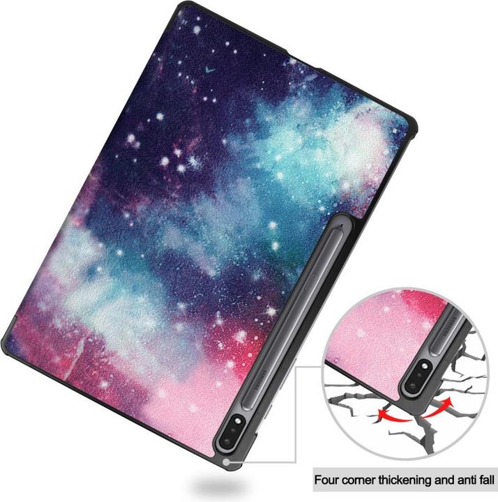 Actual product image Cover-Discount Galaxy Tab S7+ (12.4) - Tri-fold Smart Case Universe (Galaxy Tab S7 FE)