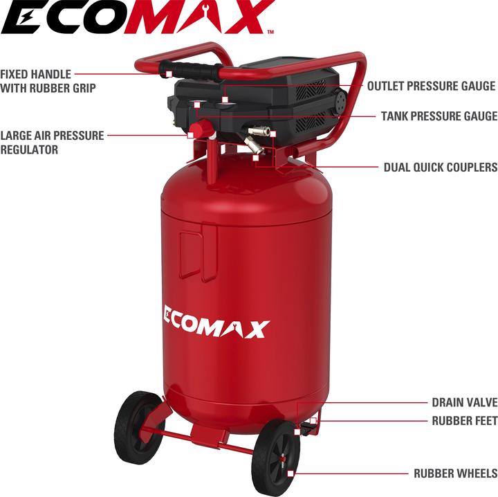 Actual product image Ecomax Kompressor, 75l Vertical (75 l, 13.80 bar)