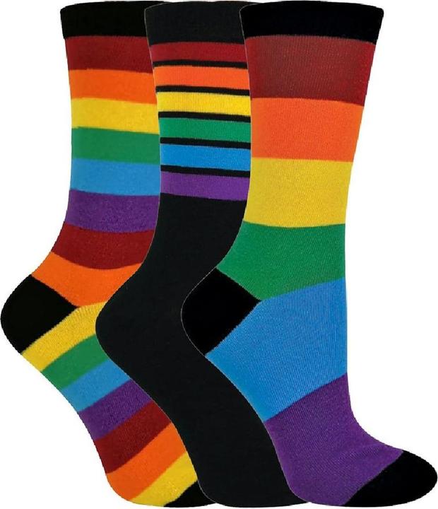 Sock Snob 3er Pack Kinder Regenbogen Socken Bunt Streifen