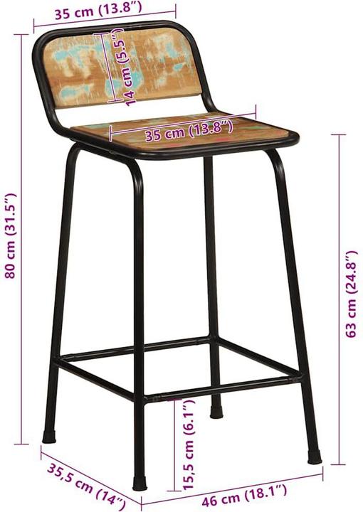 Produktbild vidaXL Barhocker