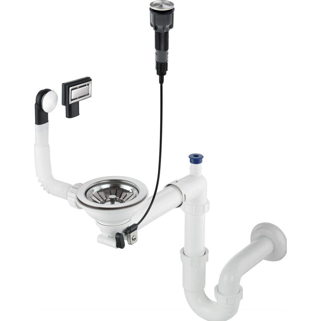 No Name, Siphon, Siphon für 1-Becken-Granitspüle - Space-Saver