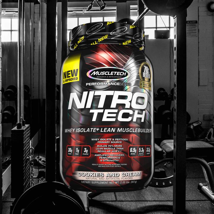Produktbild Muscle Tech Whey Nitrotech Performance Series 998g MuscleTech (Cookies & Cream, 1 Stk., 998 g)