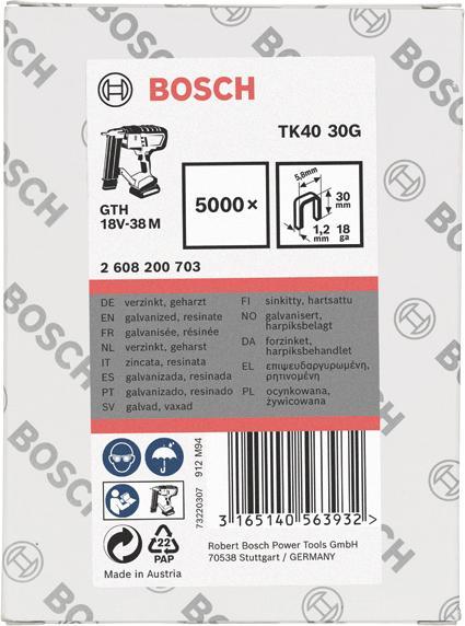 Productafbeelding Bosch Professional Zubehör Klem TK40 30G, 1,2 mm, 30 m