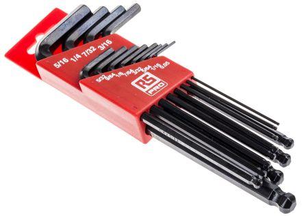 Produktbild RS PRO L Shape Hex Key Set 12pcs Black Oxide