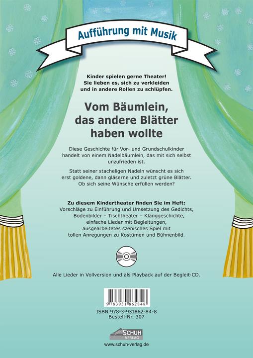 Produktbild Vom Bäumlein, das andere Blätter haben wollte (inkl. CD) (Deutsch, Karin Schuh, Liane Voith, Sissi Katefidis, 2017)
