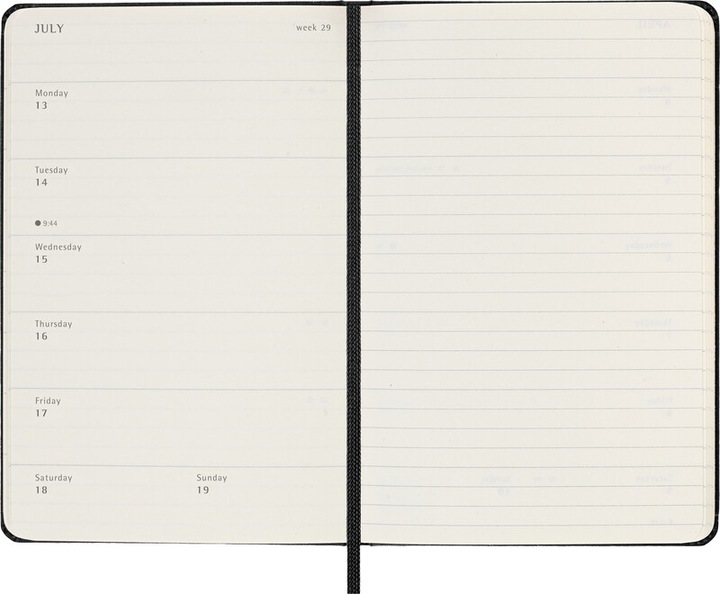 Produktbild Moleskine Schüleragenda Hard Cover Weekly Notebook (9 x 14 cm, Englisch)