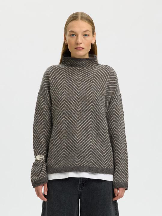 Produktbild Selected Fischgrät Strickpullover (S)