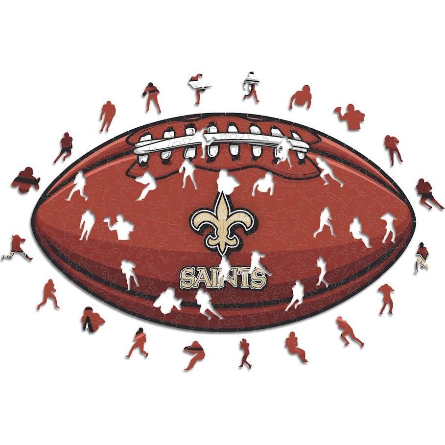 Iconic NFL - New Orleans Saints – Football mit Logo - Holz Puzzle Grösse S (150 Teile) (150 Teile)