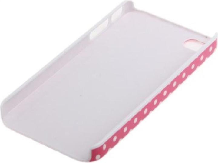 Actual product image König Design Hard Case Cover for Mobile Apple iPhone 4 & 4S Pink / White (Apple iPhone 4, G4s)