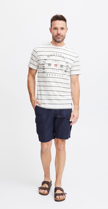 Produktbild FQ1924 FQTom SS stripe tee w logo print 21900644 (3XL)