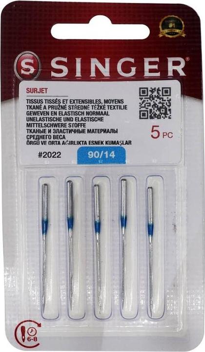 Singer N2022 -14/90 Blister 5pc overlock needle