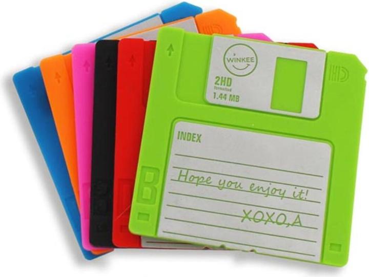 Produktbild Winkee Coaster - Floppy Disc - Six Different Colours (6x, Glasuntersetzer)
