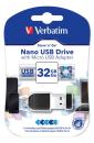 Image du produit Verbatim Nano avec adaptateur OTG (32 Go, USB-A)