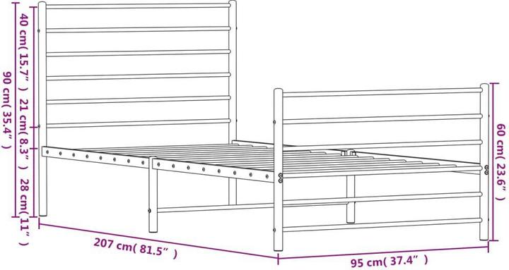 Image du produit vidaXL Bettgestell (90 x 200 cm)