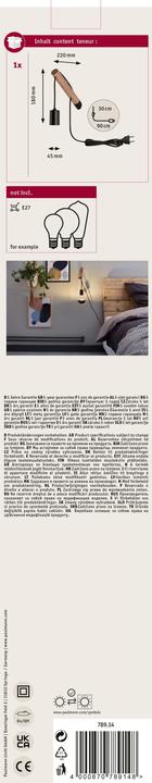 Actual product image Paulmann Kian wall reading light (E27)
