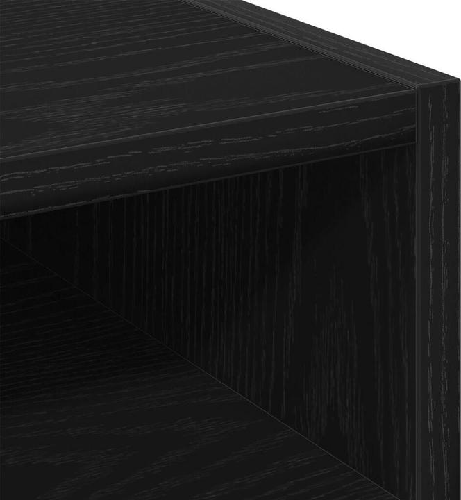 Productafbeelding vidaXL Dressoir met wielen in zwart eiken 33x38x60 cm gemaakt van materiaal op houtbasis (33 x 38 x 60 cm)