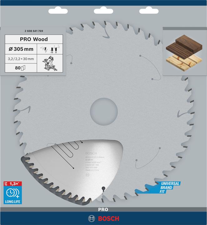 Actual product image Bosch Professional Zubehör PRO Wood circular saw blade, 305 x 3.2 x 30 mm