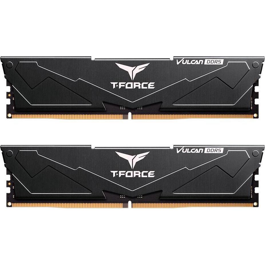 Team Group Nero Ram Team D5 6000 32Gb C30 Vulcan Black K2 (2 X 16Gb, 6000 Mhz, Ram Ddr5, Dimm), Memoria Ram,