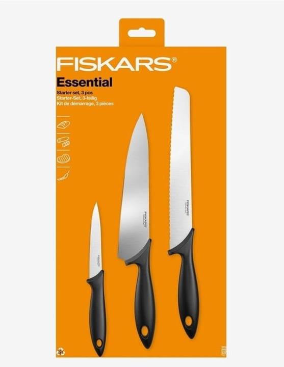 Produktbild Fiskars 1065583 Essential Messer -Startkit, 3-tlg (23 cm)