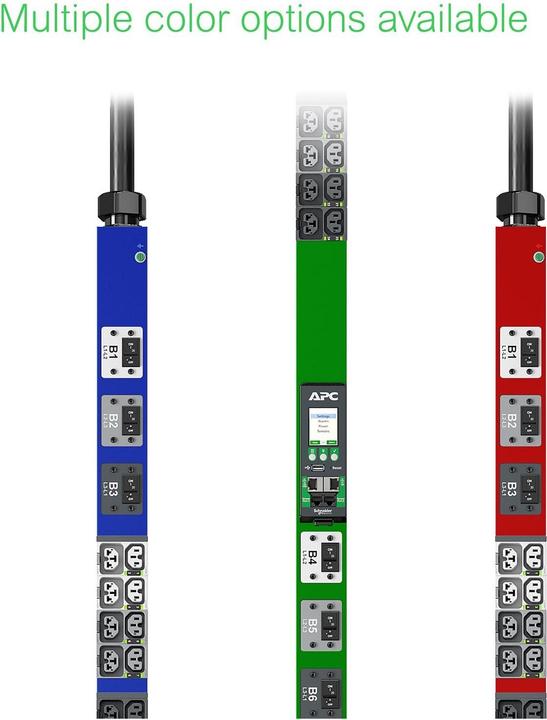 Actual product image APC APDU10350SW, Geändert, 0U, Dreiphasig, Senkrecht, Schwarz, LCD