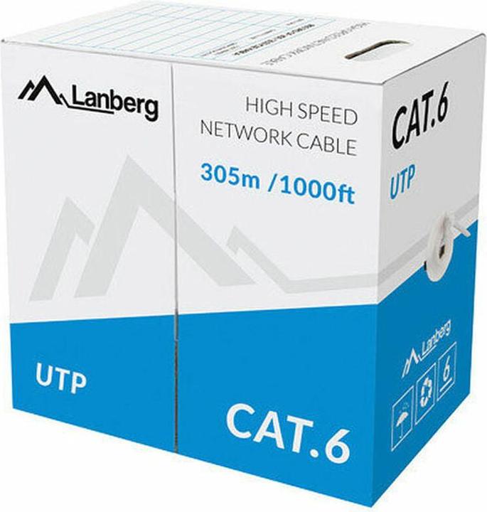 Produktbild Lanberg LCU6-11CU-0305-S Netzwerkkabel 305 m Cat6 U/UTP (UTP) Grau (U/UTP, CAT6, 305 m)
