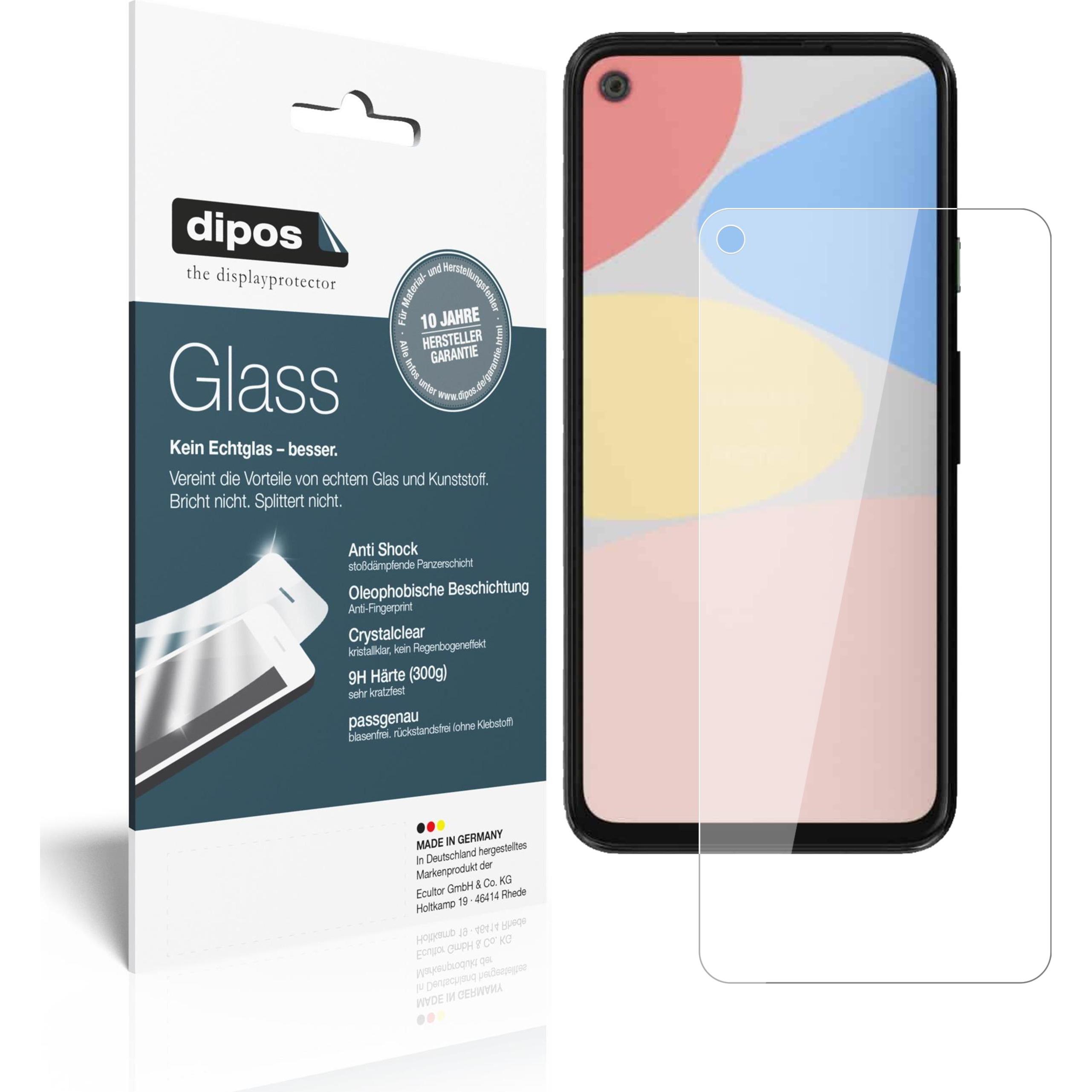 Dipos Displayschutz Anti-Shock (2 Stück, Google Pixel 4a), Smartphone Schutzfolie, Transparent
