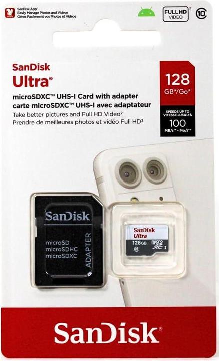 Immagine prodotto SANDISK Ultra Lite microSDXC Ad. 128GB 100MB/s (128 GB, microSDXC, U1, UHS-I)