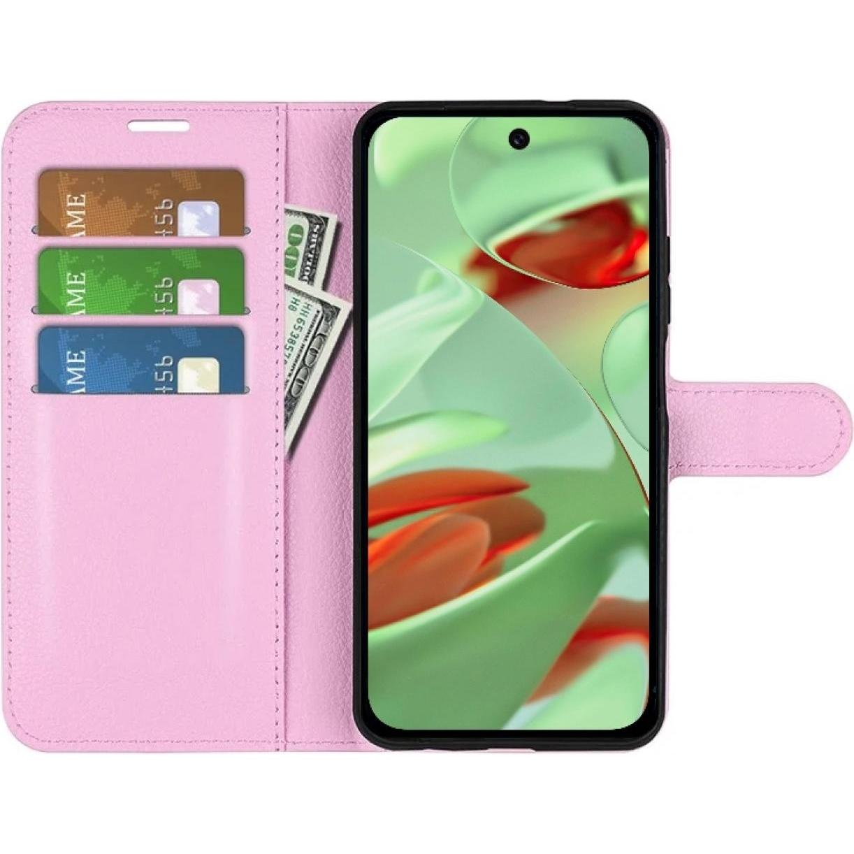 Screenguard Google Pixel 9 Leather Guard Lederhülle (Google Pixel 9), Smartphone Hülle, Rosa