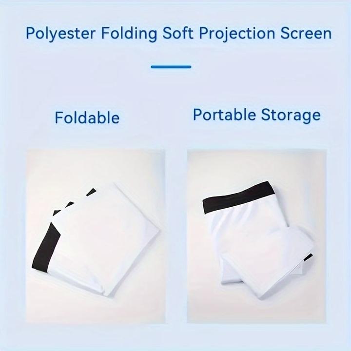 Actual product image PhoneLook Doppelseitige 16:9 Projektionsleinwand mit pflegeleichtem, bügelbarem Stoff (100 Zoll, 254 cm) (100", 16:9)