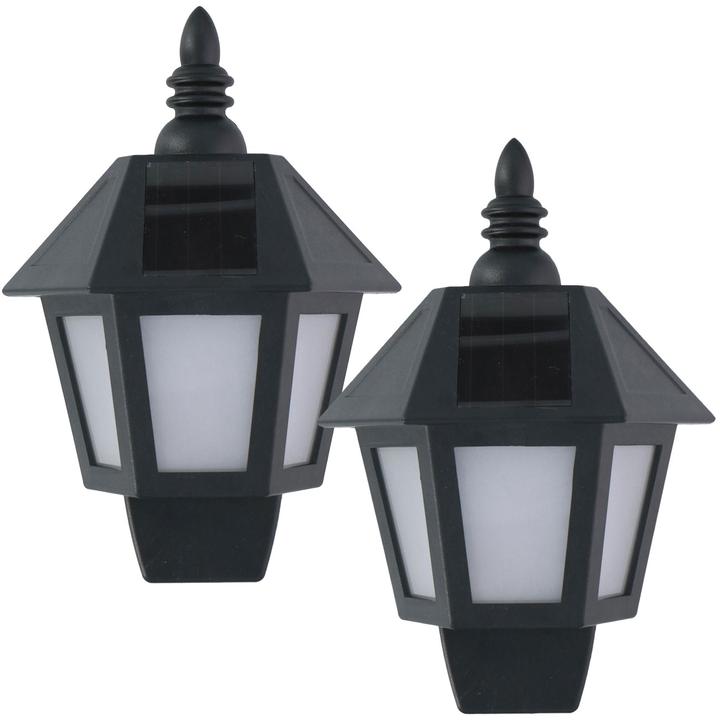Image du produit Grundig Lanterne murale solaire avec effet de flamme, lot de 2
