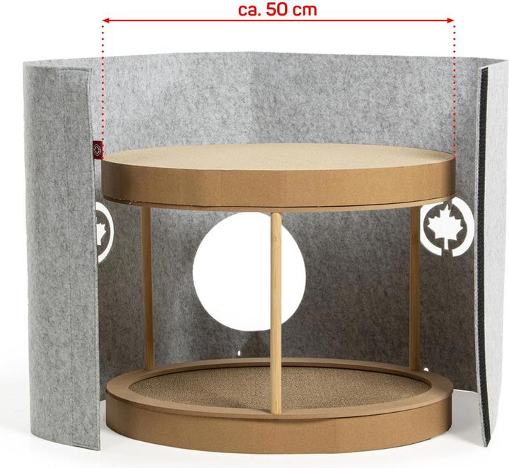 Actual product image CanadianCat Scratching furniture Owen Tower tiers with scratching shelves (55 cm, Light grey)