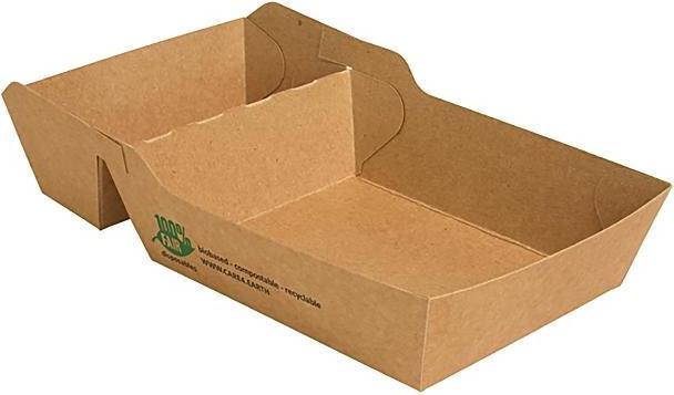 Papstar Pommes-Frites-Trays "pure" -geteilt "100% Fair" extra gross (80 x)