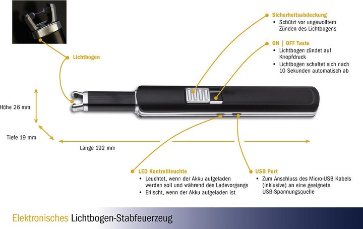 Immagine prodotto TFA 98010541-Stabfeuerzeug