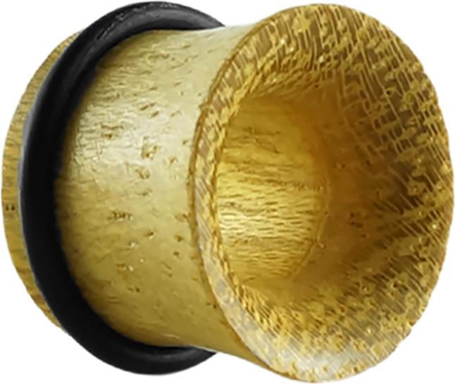 Actual product image Star Piercing Jackfruit Wood Flared Tunnel with O-Ring (without brass, Organic)