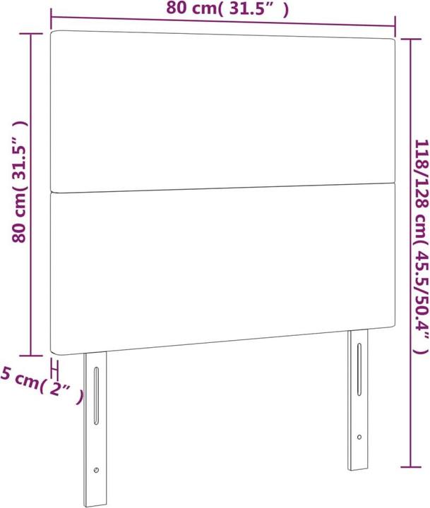 Image du produit vidaXL LED Kopfteil (180 x 5 x 128 cm)