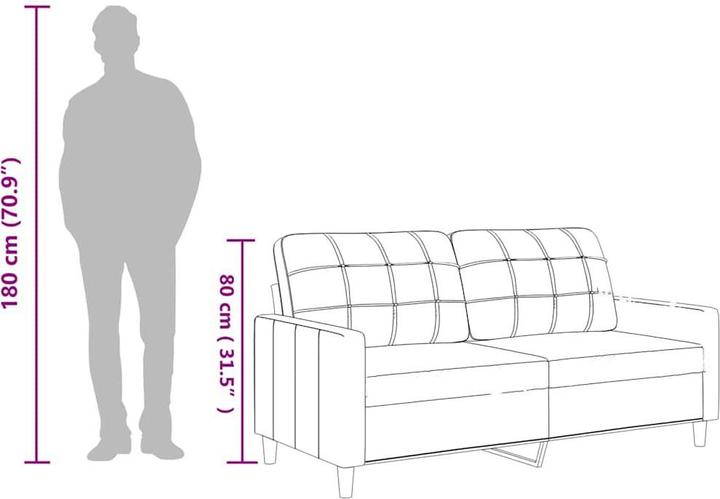 Produktbild vidaXL 2-Sitzer-Sofa (2-Sitzer)