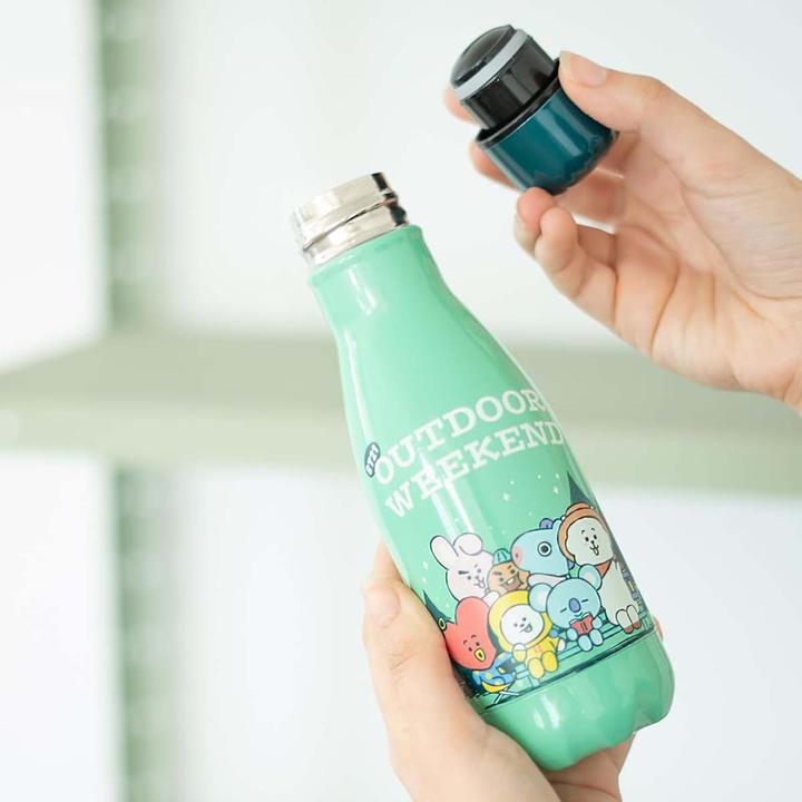 Actual product image BT21 Grupo Erik Official Merchandise Metal Hot & Cold Bottle 260ml - 9 Oz (0.26 l)