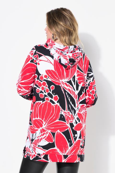 Produktbild Miamoda Hoodie, Blütenmuster, Kapuze, Langarm (50)