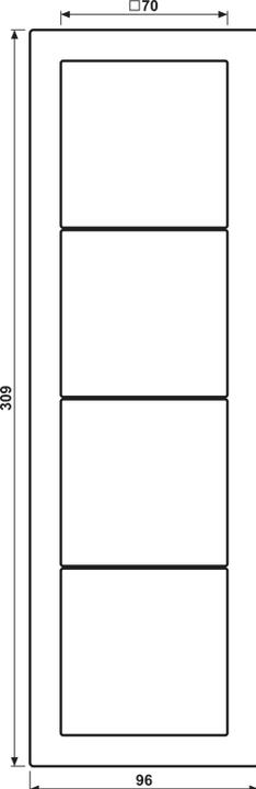 Actual product image JUNG Mounting frame 4f lgr glz LS / LS-DESIGN LSD984LG