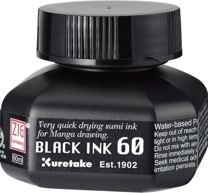 Image du produit Zig Encre de ChineEncre noire (Noir, 60 ml)