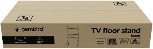 Produktbild Gembird TV SET ACC FLOOR STAND 55-86"/BLACK TVS-86F-02 (40 kg, 55" - 86")