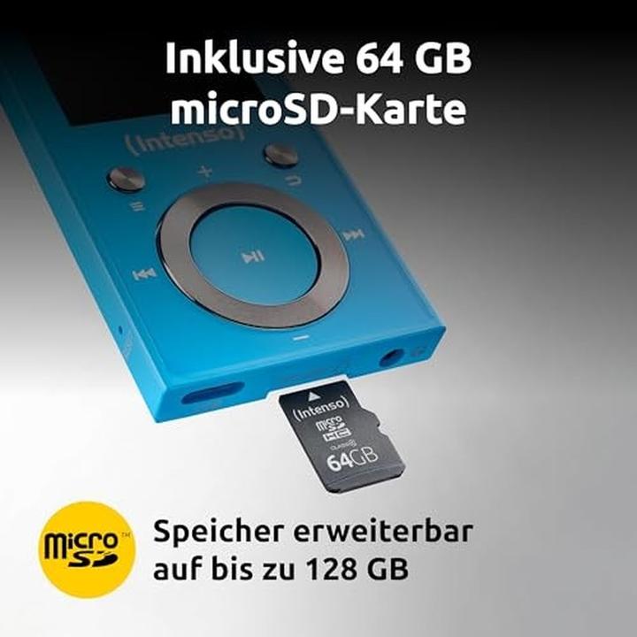 Image du produit Intenso MP3 Videoplayer 1,8" Video Scooter BT 64GB Blue (64 Go)