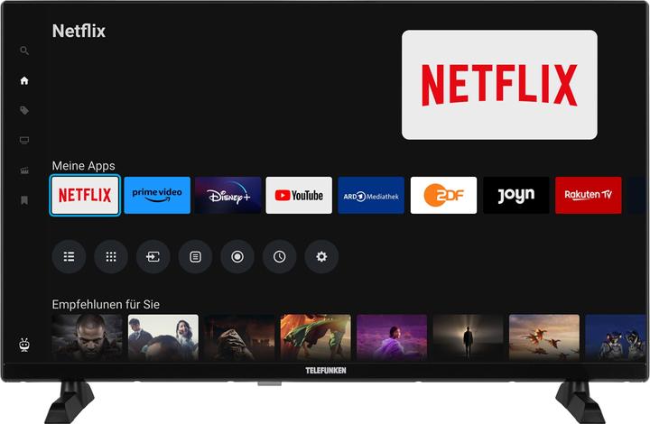 Produktbild Telefunken XH32TO750S (80 cm (32 Zoll), schwarz, WXGA, Triple Tuner, SmartTV, TiVo Betriebssystem) (32", LED, HD)