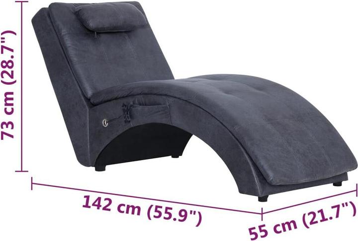Actual product image vidaXL Chaiselongue