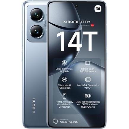 Xiaomi 14T Pro 12/1TB 5G blue EU (1000 GB, Titan Blue, Dual SIM, 5G), Smartphone, Blau