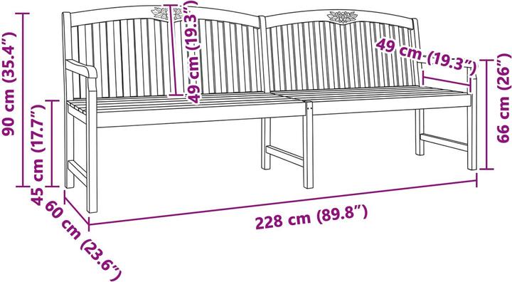 Produktbild vidaXL Gartenbank