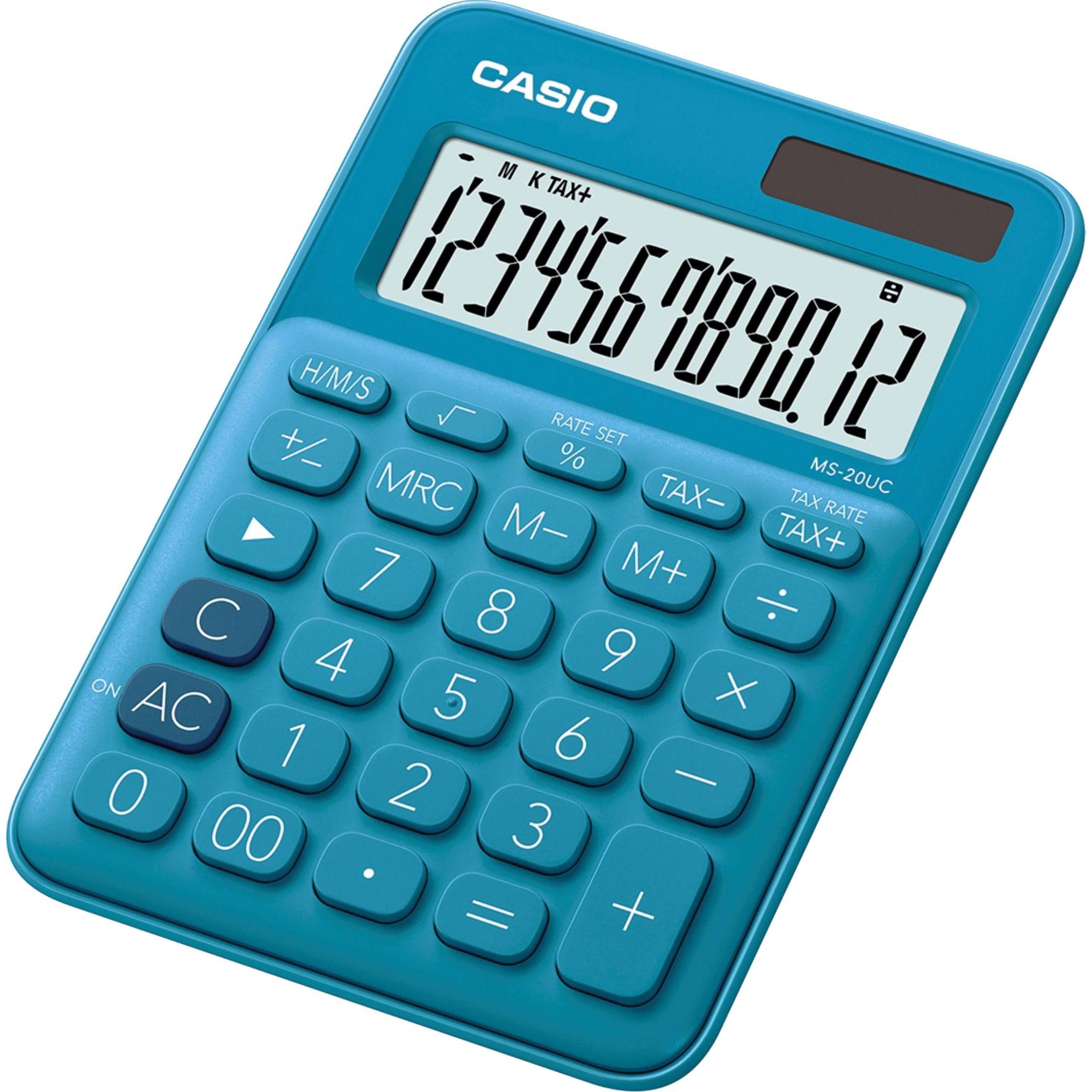 Casio, Taschenrechner, Tischrechner MS-20UC (Solarzellen, Batterien)